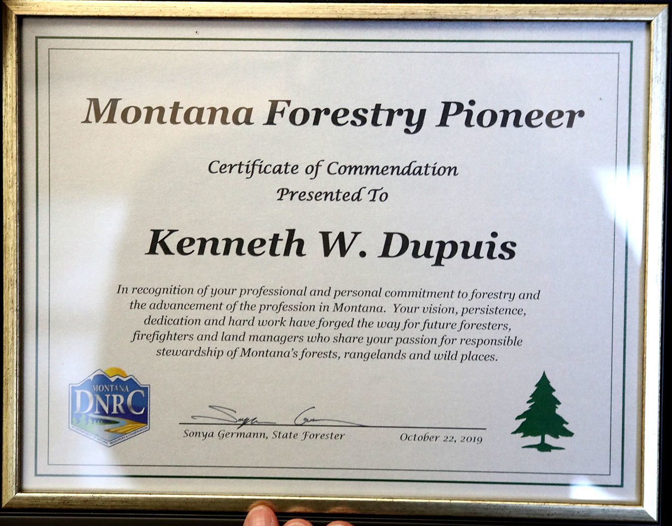 Montana Forestry Pioneer award